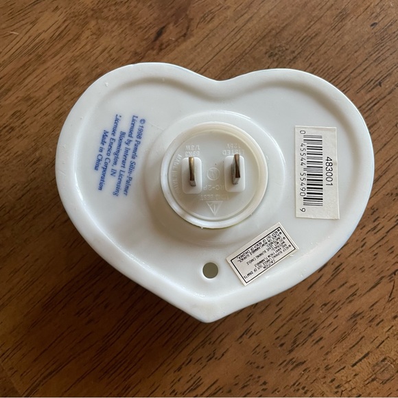 Vintage 1998 Enesco Bunny Glass Nightlight - Picture 3 of 3